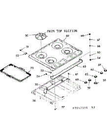 Main Top Section parts for Kenmore Range 911.7247520 (9117247520, 911 7247520) from AppliancePartsPros.com