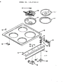 Cooktop Section parts for Kenmore Range 119.9738410 (1199738410, 119 9738410) from AppliancePartsPros.com