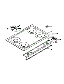 Main Top parts for Kenmore Range 119.7367311 (1197367311, 119 7367311) from AppliancePartsPros.com