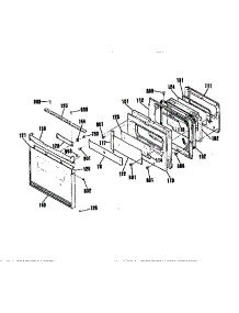 Door parts for Kenmore Range 911.47456590 (91147456590, 911 47456590) from AppliancePartsPros.com