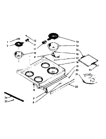 Main Top Section parts for Kenmore Range 103.9466760 (1039466760, 103 9466760) from AppliancePartsPros.com