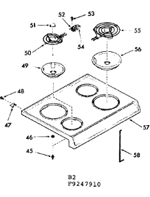 Main Top Section parts for Kenmore Range 911.9247910 (9119247910, 911 9247910) from AppliancePartsPros.com