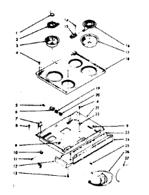 Main Top Section parts for Kenmore Range 103.9846840 (1039846840, 103 9846840) from AppliancePartsPros.com