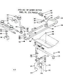Oven And Top Burner Section parts for Kenmore Range 119.7408210 (1197408210, 119 7408210) from AppliancePartsPros.com