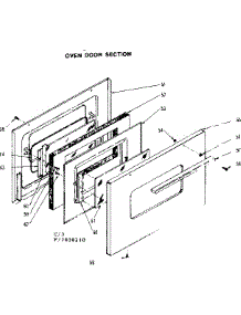 Oven Door Section parts for Kenmore Range 119.7408210 (1197408210, 119 7408210) from AppliancePartsPros.com