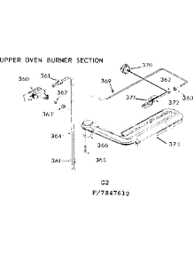 Upper Oven Burner Section parts for Kenmore Range 103.7847610 (1037847610, 103 7847610) from AppliancePartsPros.com