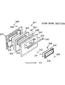 Oven Door Section parts for Kenmore Range 911.7247510 (9117247510, 911 7247510) from AppliancePartsPros.com