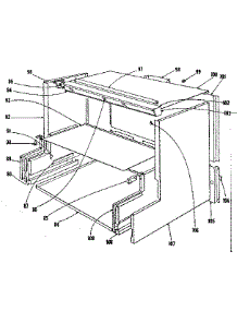 Main Structure Section parts for Kenmore Range 101.9126601 (1019126601, 101 9126601) from AppliancePartsPros.com