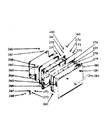 Oven Door Section parts for Kenmore Range 103.9877000 (1039877000, 103 9877000) from AppliancePartsPros.com