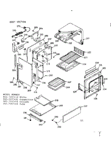 Body Section parts for Kenmore Range 103.7297462 (1037297462, 103 7297462) from AppliancePartsPros.com