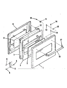 Visi-Bake Oven Door parts for Kenmore Range 278.4218411 (2784218411, 278 4218411) from AppliancePartsPros.com