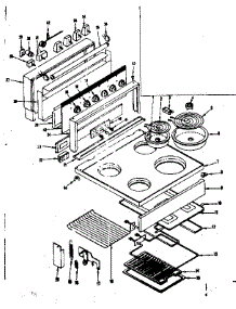 Main Top And Backguard Section parts for Kenmore Range 119.9087000 (1199087000, 119 9087000) from AppliancePartsPros.com