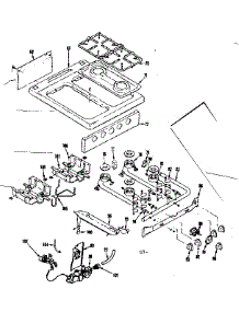 Top And Burner Sections parts for Kenmore Range 119.7047100 (1197047100, 119 7047100) from AppliancePartsPros.com