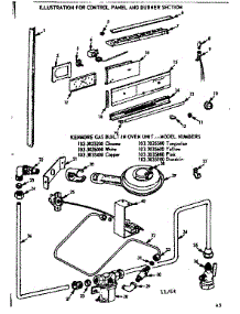 Control Panel And Burner Section parts for Kenmore Range 103.3035600 (1033035600, 103 3035600) from AppliancePartsPros.com