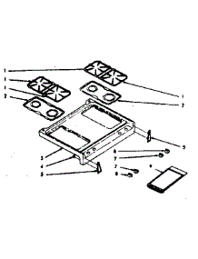 Main Top Section parts for Kenmore Range 103.7147041 (1037147041, 103 7147041) from AppliancePartsPros.com