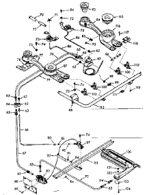 Burner Section parts for Kenmore Range 103.6087020 (1036087020, 103 6087020) from AppliancePartsPros.com