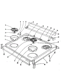 Cook Top Section parts for Kenmore Range 101.9026640 (1019026640, 101 9026640) from AppliancePartsPros.com