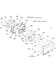 Oven Door Section parts for Kenmore Range 911.9368010 (9119368010, 911 9368010) from AppliancePartsPros.com