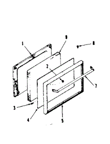 Oven Door Section parts for Kenmore Range 911.7838610 (9117838610, 911 7838610) from AppliancePartsPros.com