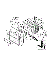 Upper Oven Porcelain Door parts for Kenmore Range 850.4277712 (8504277712, 850 4277712) from AppliancePartsPros.com
