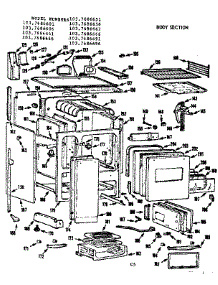 Body Section parts for Kenmore Range 103.7686601 (1037686601, 103 7686601) from AppliancePartsPros.com