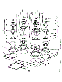 Cook Top Section parts for Kenmore Range 101.965610 (101965610, 101 965610) from AppliancePartsPros.com