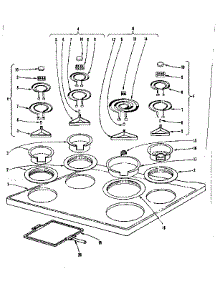 Cook Top Section parts for Kenmore Range 101.965620 (101965620, 101 965620) from AppliancePartsPros.com