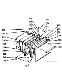Oven Door Section parts for Kenmore Range 103.9877021 (1039877021, 103 9877021) from AppliancePartsPros.com