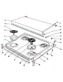 Cook Top Section parts for Kenmore Range 101.9136590 (1019136590, 101 9136590) from AppliancePartsPros.com