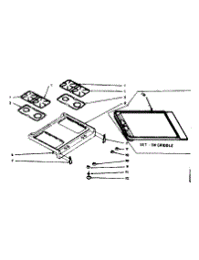 Main Top Section parts for Kenmore Range 103.7476801 (1037476801, 103 7476801) from AppliancePartsPros.com