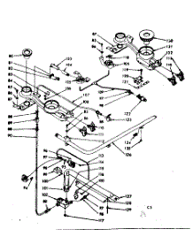 Burner Section parts for Kenmore Range 103.7476801 (1037476801, 103 7476801) from AppliancePartsPros.com
