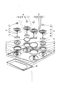 Cook Top Section parts for Kenmore Range 101.921593 (101921593, 101 921593) from AppliancePartsPros.com