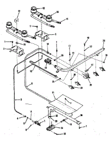 Illustration For Burner Section parts for Kenmore Range 911.7128610 (9117128610, 911 7128610) from AppliancePartsPros.com