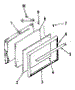 Illustration And Parts List For Oven Door Section