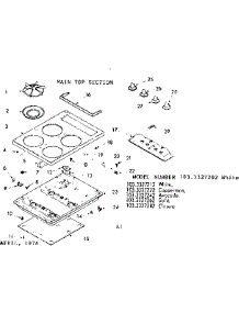 Main Top Section parts for Kenmore Range 103.3327262 (1033327262, 103 3327262) from AppliancePartsPros.com