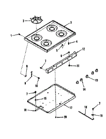 Main Top Section parts for Kenmore Range 911.7168610 (9117168610, 911 7168610) from AppliancePartsPros.com