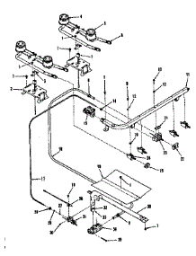 Burner Section parts for Kenmore Range 911.7168610 (9117168610, 911 7168610) from AppliancePartsPros.com