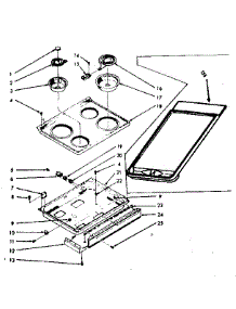 Main Top Section & Opt. Set-On Griddle parts for Kenmore Range 103.9746860 (1039746860, 103 9746860) from AppliancePartsPros.com