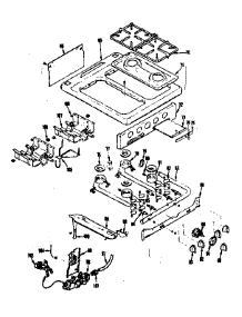 Burner Section parts for Kenmore Range 119.7266800 (1197266800, 119 7266800) from AppliancePartsPros.com