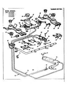 Burner Section parts for Kenmore Range 103.7374000 (1037374000, 103 7374000) from AppliancePartsPros.com