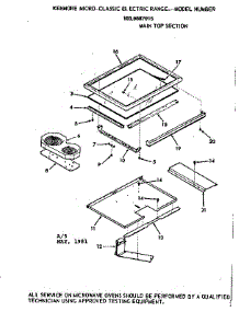 Main Top Section parts for Kenmore Range 103.9887915 (1039887915, 103 9887915) from AppliancePartsPros.com