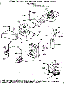 Magnetron Section parts for Kenmore Range 103.9887915 (1039887915, 103 9887915) from AppliancePartsPros.com