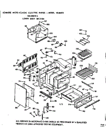Lower Body Section parts for Kenmore Range 103.9887915 (1039887915, 103 9887915) from AppliancePartsPros.com