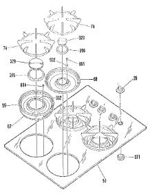 Main Top Section parts for Kenmore Range 911.3378817 (9113378817, 911 3378817) from AppliancePartsPros.com