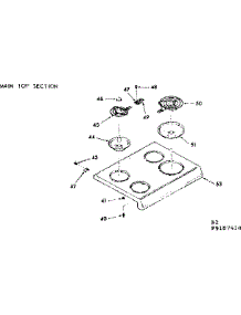 Main Top Section parts for Kenmore Range 911.9107910 (9119107910, 911 9107910) from AppliancePartsPros.com