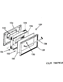 Lower Oven Door Section parts for Kenmore Range 103.7907916 (1037907916, 103 7907916) from AppliancePartsPros.com