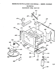 Microwave Oven Section parts for Kenmore Range 103.7907916 (1037907916, 103 7907916) from AppliancePartsPros.com