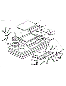 Main Top Section parts for Kenmore Range 103.3366730 (1033366730, 103 3366730) from AppliancePartsPros.com