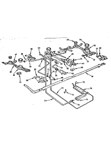 Burner Section parts for Kenmore Range 103.253000 (103253000, 103 253000) from AppliancePartsPros.com