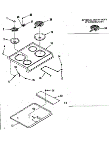 Main Top Section parts for Kenmore Range 911.9368413 (9119368413, 911 9368413) from AppliancePartsPros.com